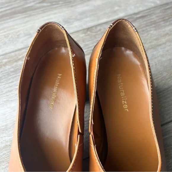 Naturalizer Sylvie Colour Block Square Toe Leather Pumps Loafer - Picture 8 of 14